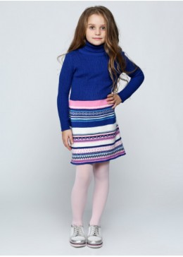 TopHat теплое синее вязанное платье для девочки 17099